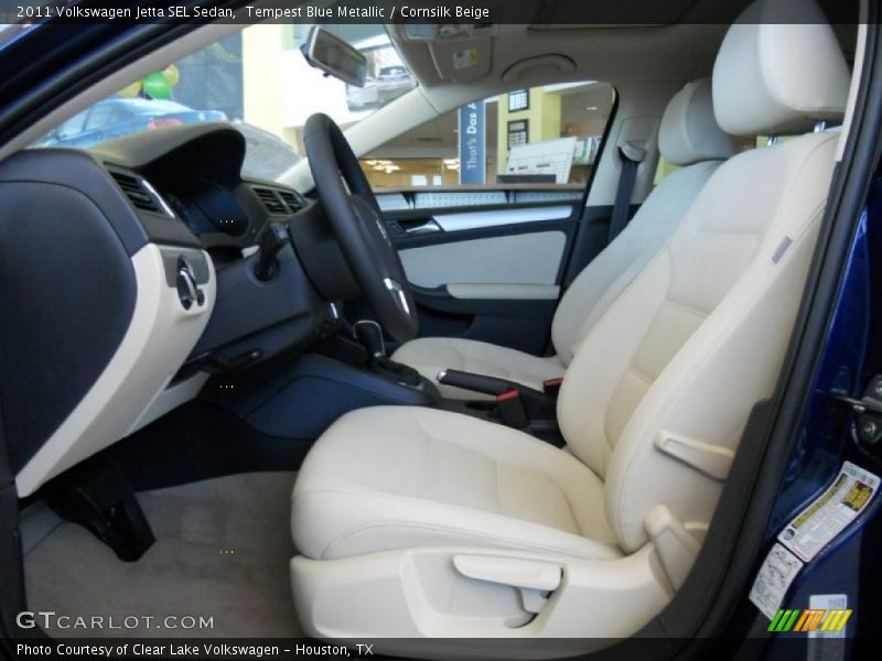Tempest Blue Metallic / Cornsilk Beige 2011 Volkswagen Jetta SEL Sedan