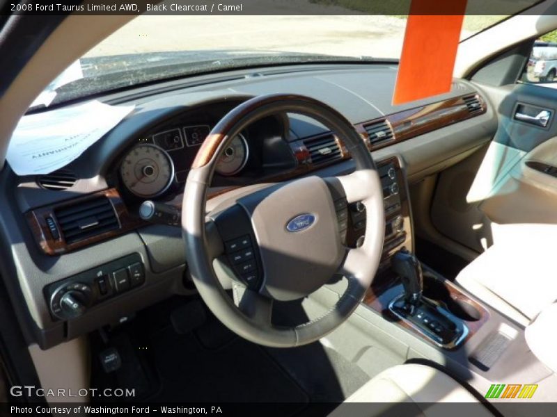 Black Clearcoat / Camel 2008 Ford Taurus Limited AWD