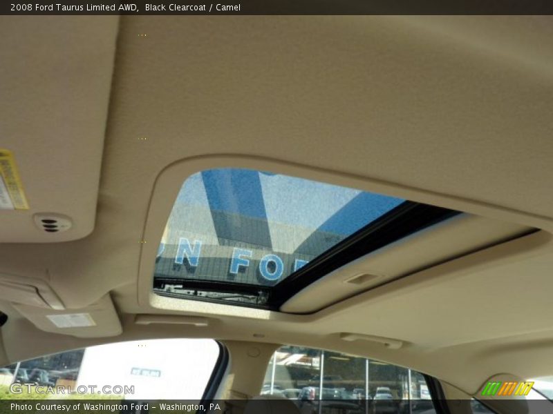 Black Clearcoat / Camel 2008 Ford Taurus Limited AWD