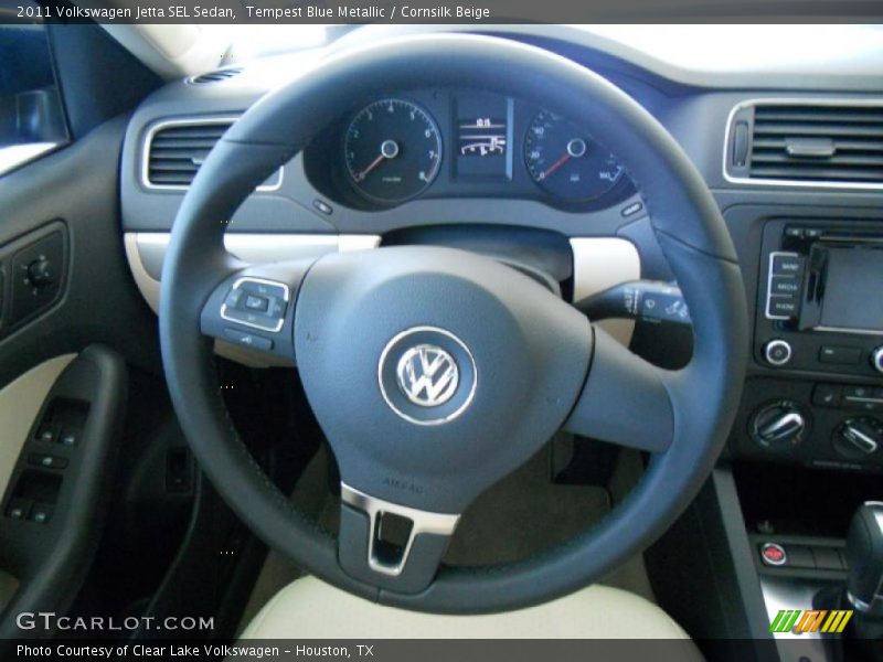 Tempest Blue Metallic / Cornsilk Beige 2011 Volkswagen Jetta SEL Sedan