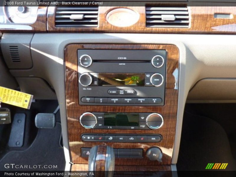 Black Clearcoat / Camel 2008 Ford Taurus Limited AWD