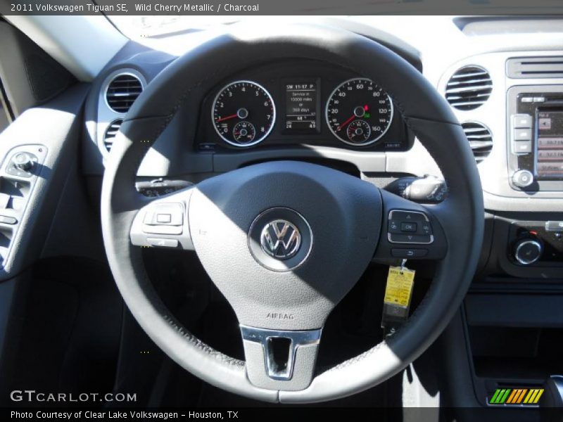 Wild Cherry Metallic / Charcoal 2011 Volkswagen Tiguan SE