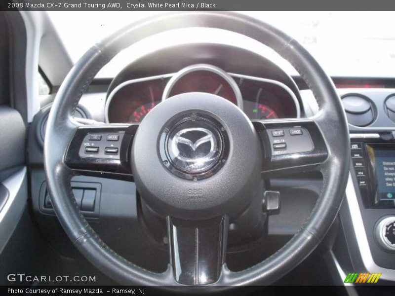 Crystal White Pearl Mica / Black 2008 Mazda CX-7 Grand Touring AWD