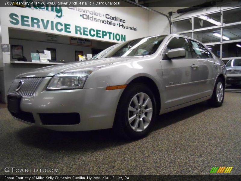 Silver Birch Metallic / Dark Charcoal 2007 Mercury Milan V6 AWD