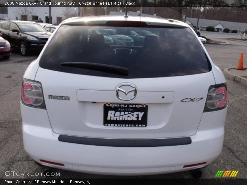 Crystal White Pearl Mica / Black 2008 Mazda CX-7 Grand Touring AWD