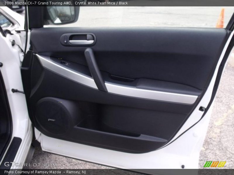 Crystal White Pearl Mica / Black 2008 Mazda CX-7 Grand Touring AWD