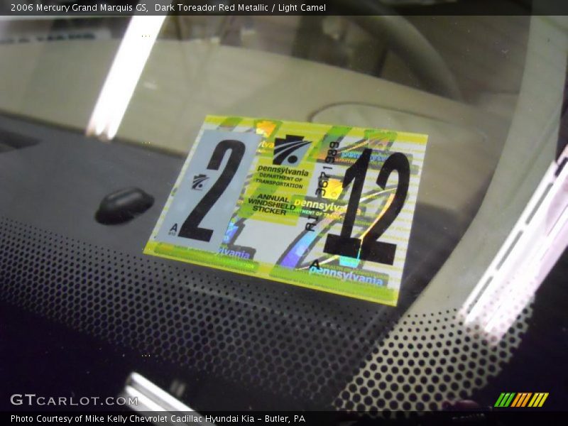 Dark Toreador Red Metallic / Light Camel 2006 Mercury Grand Marquis GS