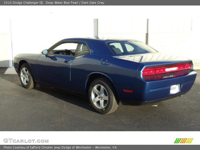 Deep Water Blue Pearl / Dark Slate Gray 2010 Dodge Challenger SE