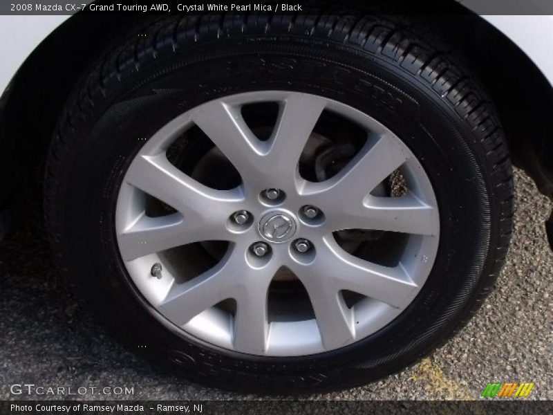 Crystal White Pearl Mica / Black 2008 Mazda CX-7 Grand Touring AWD