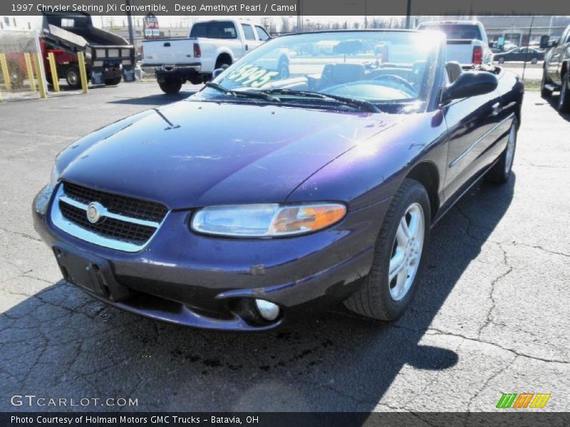 Deep Amethyst Pearl / Camel 1997 Chrysler Sebring JXi Convertible