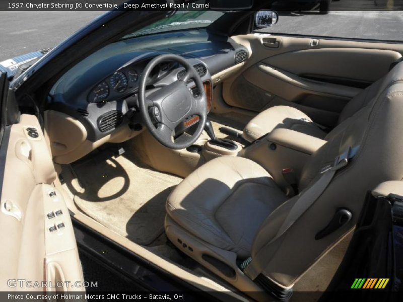 Deep Amethyst Pearl / Camel 1997 Chrysler Sebring JXi Convertible