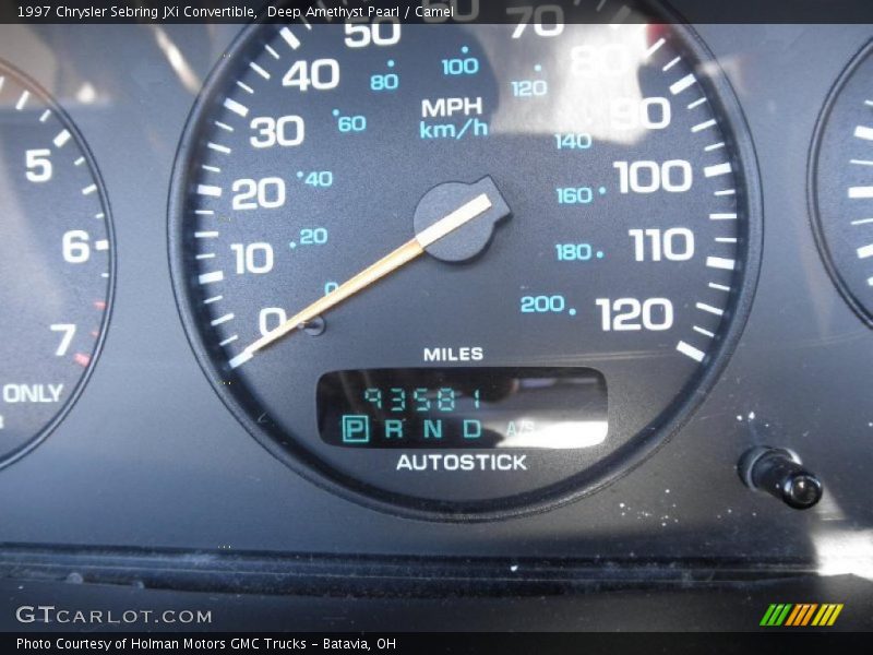 Deep Amethyst Pearl / Camel 1997 Chrysler Sebring JXi Convertible