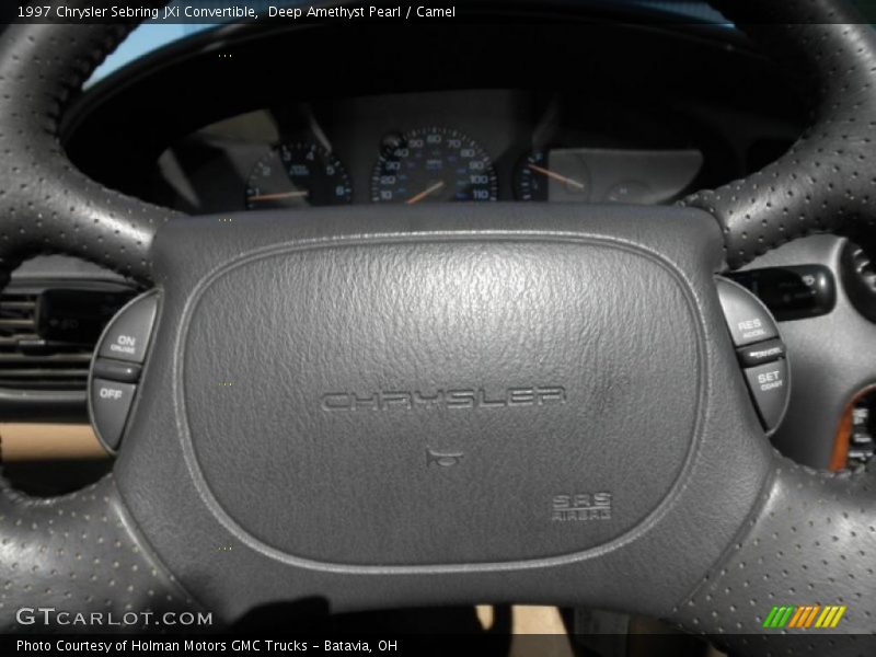 Deep Amethyst Pearl / Camel 1997 Chrysler Sebring JXi Convertible