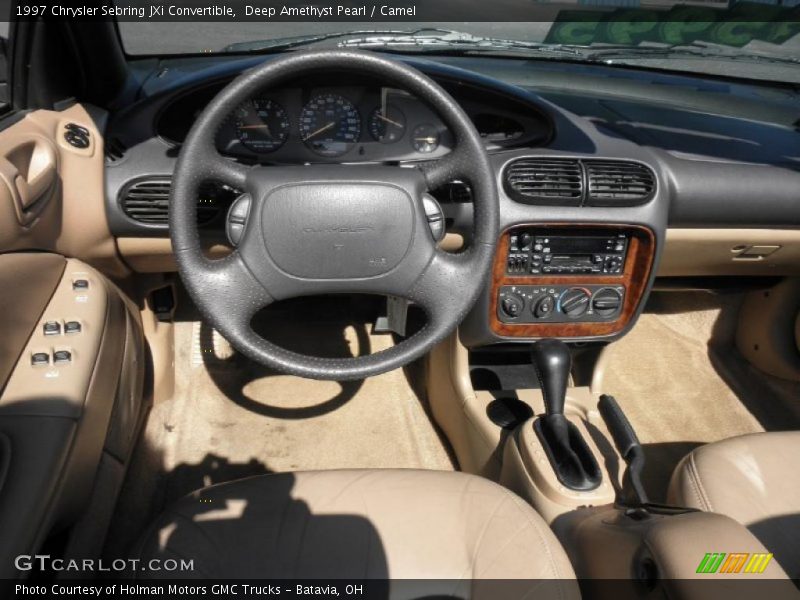 Deep Amethyst Pearl / Camel 1997 Chrysler Sebring JXi Convertible