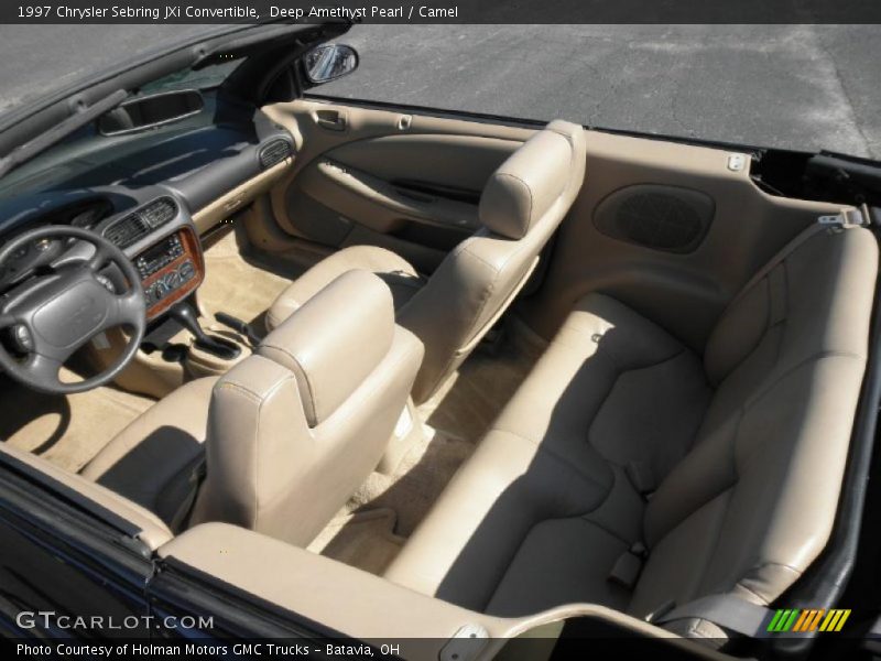 Deep Amethyst Pearl / Camel 1997 Chrysler Sebring JXi Convertible