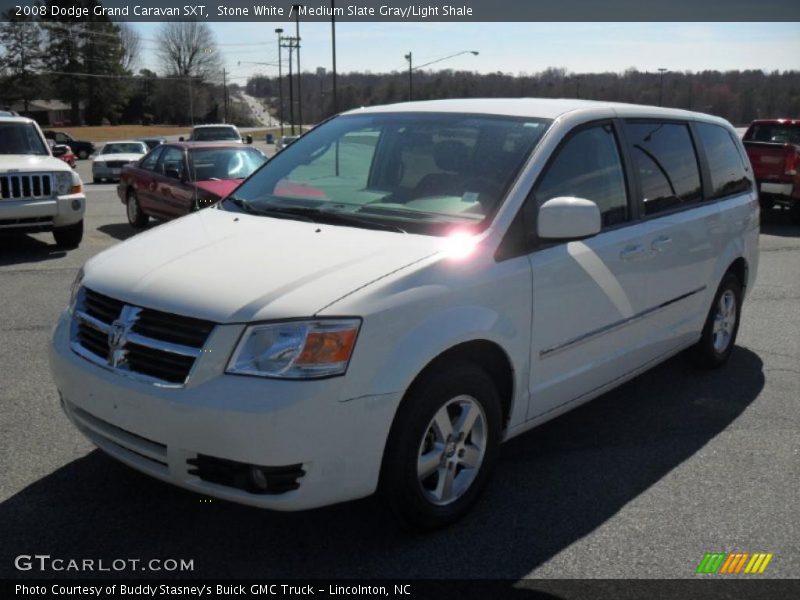 Stone White / Medium Slate Gray/Light Shale 2008 Dodge Grand Caravan SXT