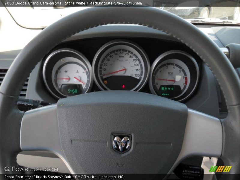Stone White / Medium Slate Gray/Light Shale 2008 Dodge Grand Caravan SXT