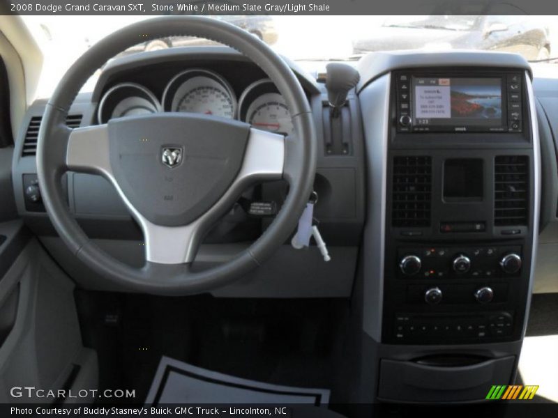 Stone White / Medium Slate Gray/Light Shale 2008 Dodge Grand Caravan SXT