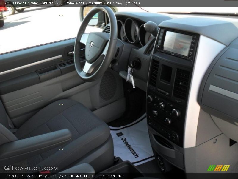 Stone White / Medium Slate Gray/Light Shale 2008 Dodge Grand Caravan SXT