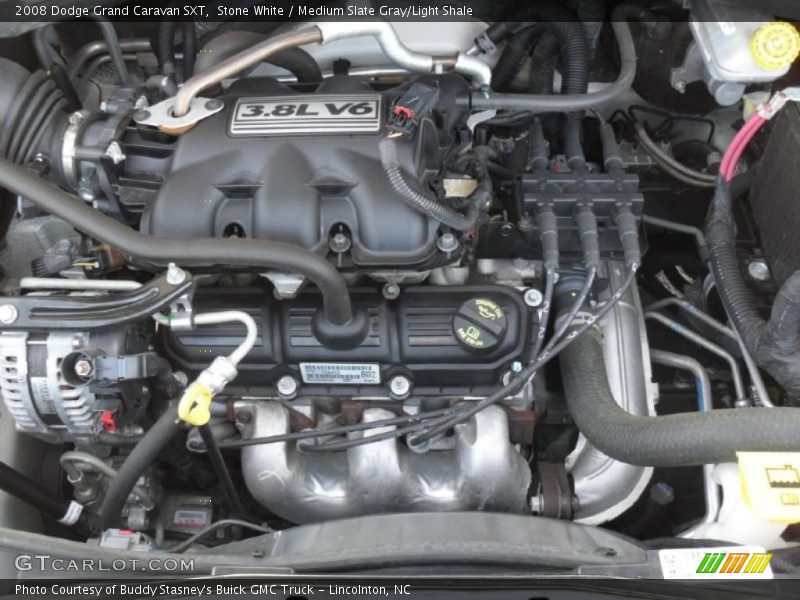Stone White / Medium Slate Gray/Light Shale 2008 Dodge Grand Caravan SXT