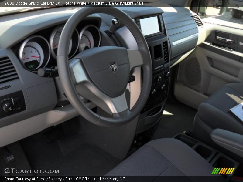 Stone White / Medium Slate Gray/Light Shale 2008 Dodge Grand Caravan SXT