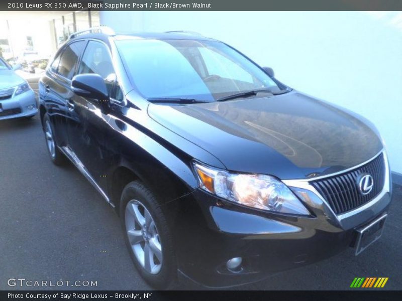 Black Sapphire Pearl / Black/Brown Walnut 2010 Lexus RX 350 AWD