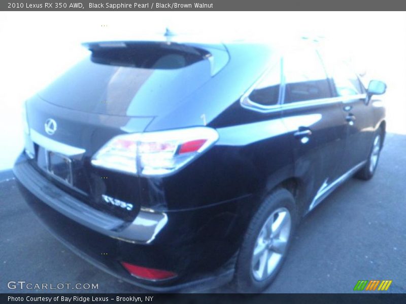 Black Sapphire Pearl / Black/Brown Walnut 2010 Lexus RX 350 AWD