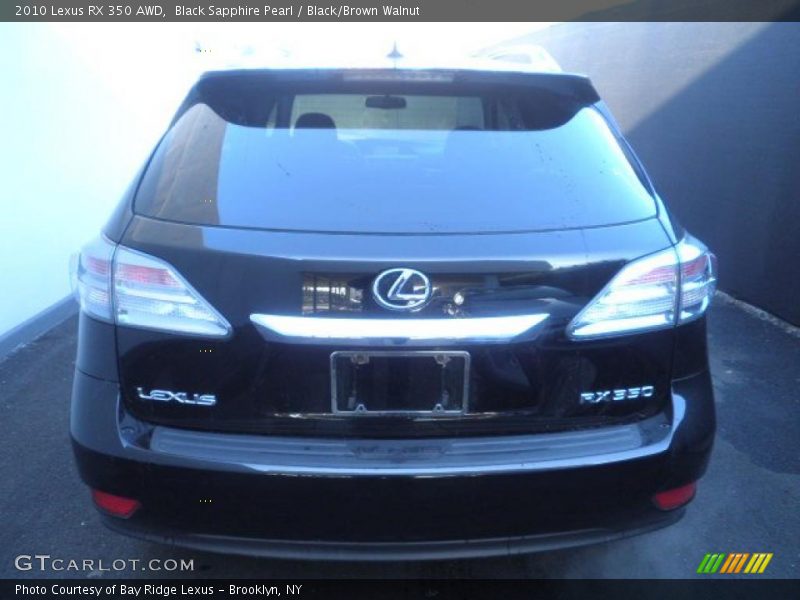 Black Sapphire Pearl / Black/Brown Walnut 2010 Lexus RX 350 AWD
