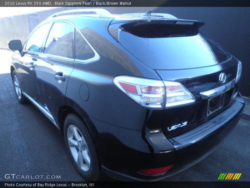 Black Sapphire Pearl / Black/Brown Walnut 2010 Lexus RX 350 AWD