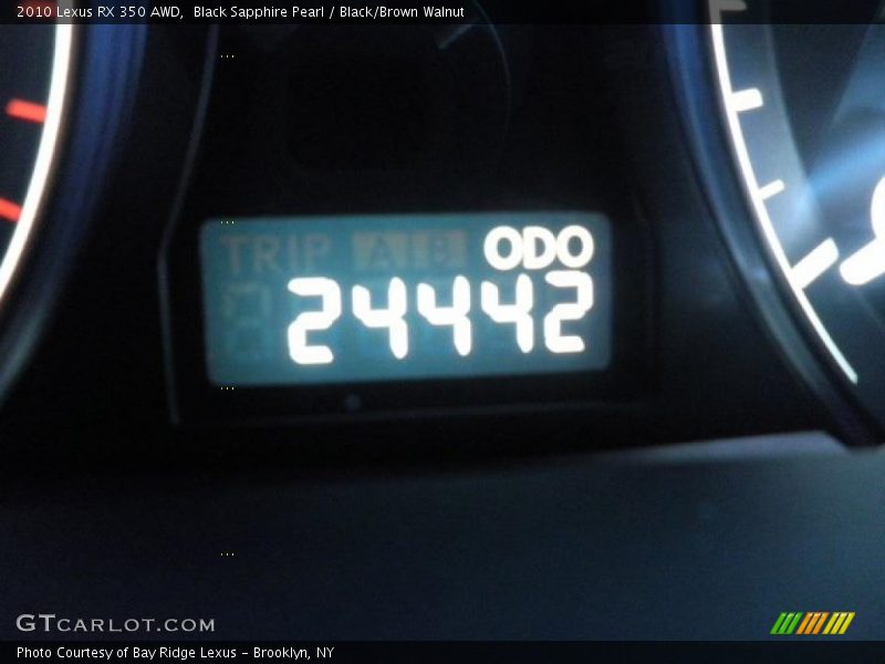 Black Sapphire Pearl / Black/Brown Walnut 2010 Lexus RX 350 AWD