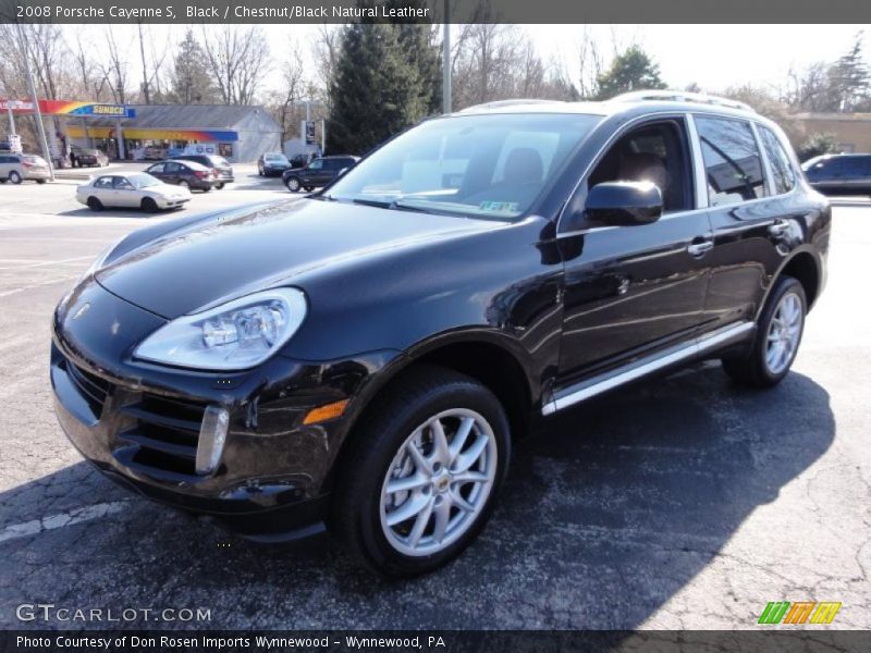 Black / Chestnut/Black Natural Leather 2008 Porsche Cayenne S