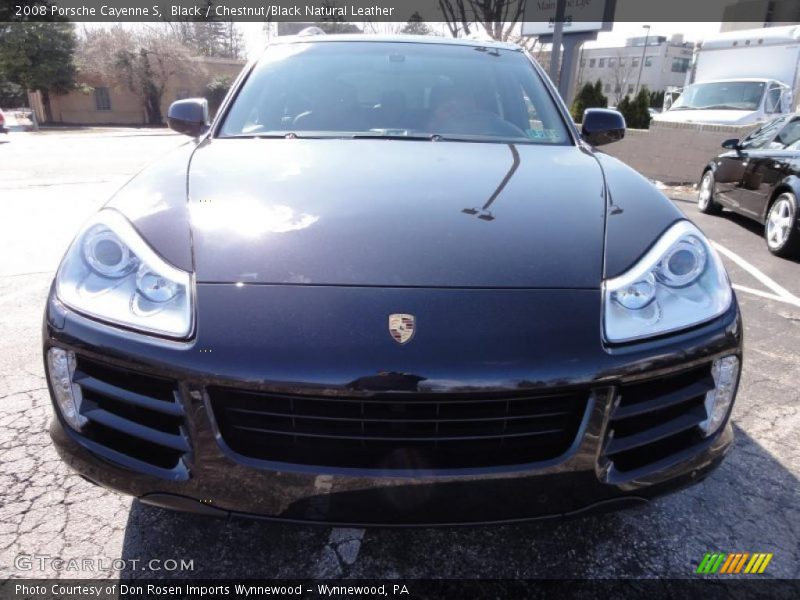 Black / Chestnut/Black Natural Leather 2008 Porsche Cayenne S