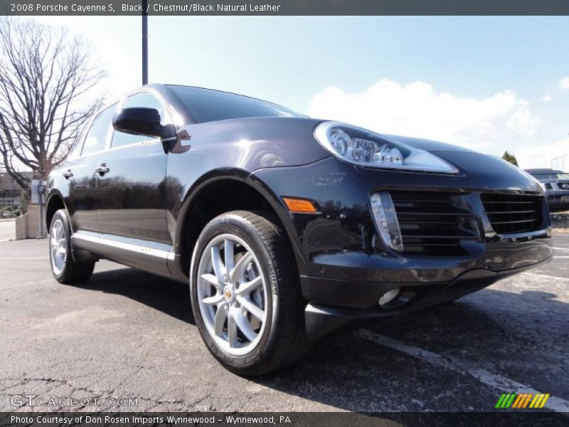 Black / Chestnut/Black Natural Leather 2008 Porsche Cayenne S