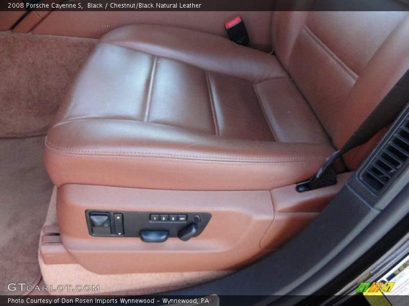 Black / Chestnut/Black Natural Leather 2008 Porsche Cayenne S