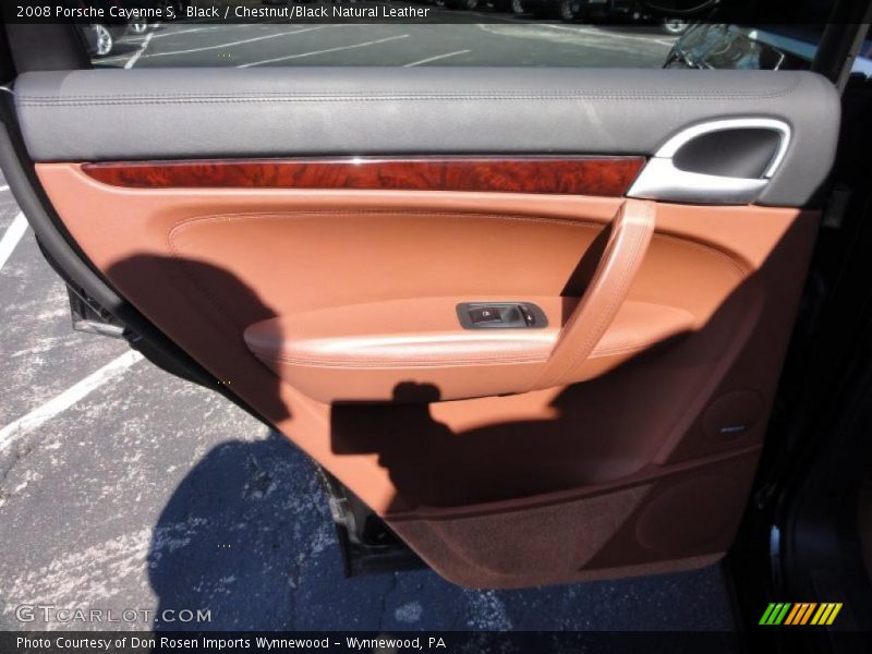 Black / Chestnut/Black Natural Leather 2008 Porsche Cayenne S