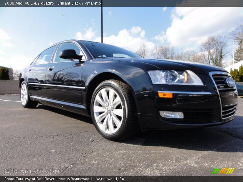 Brilliant Black / Amaretto 2008 Audi A8 L 4.2 quattro