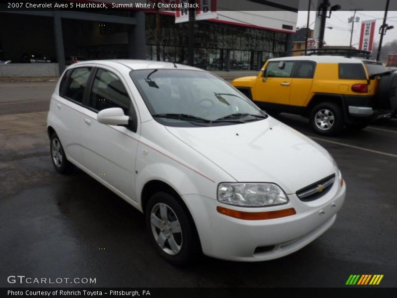 Summit White / Charcoal Black 2007 Chevrolet Aveo 5 Hatchback