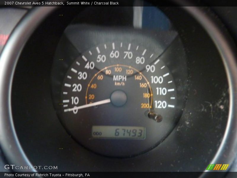 Summit White / Charcoal Black 2007 Chevrolet Aveo 5 Hatchback