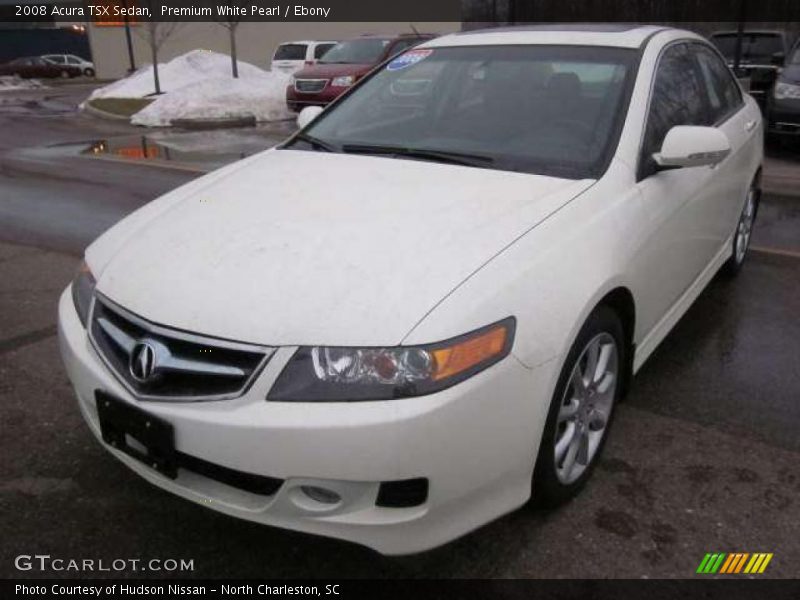 Premium White Pearl / Ebony 2008 Acura TSX Sedan