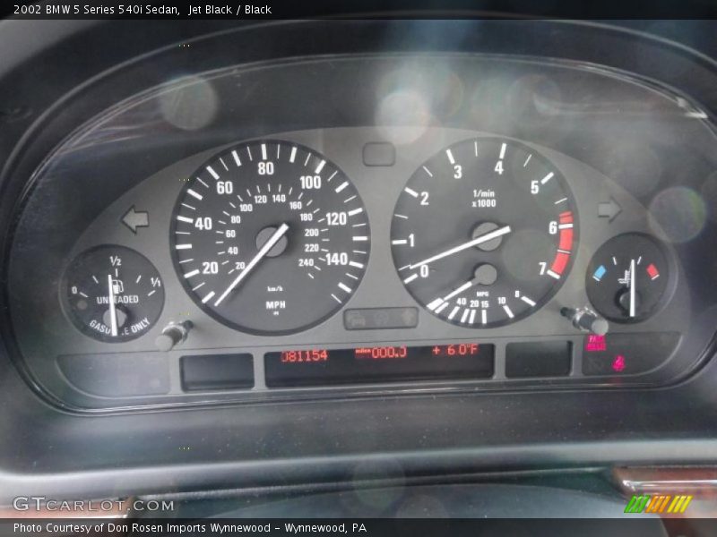  2002 5 Series 540i Sedan 540i Sedan Gauges