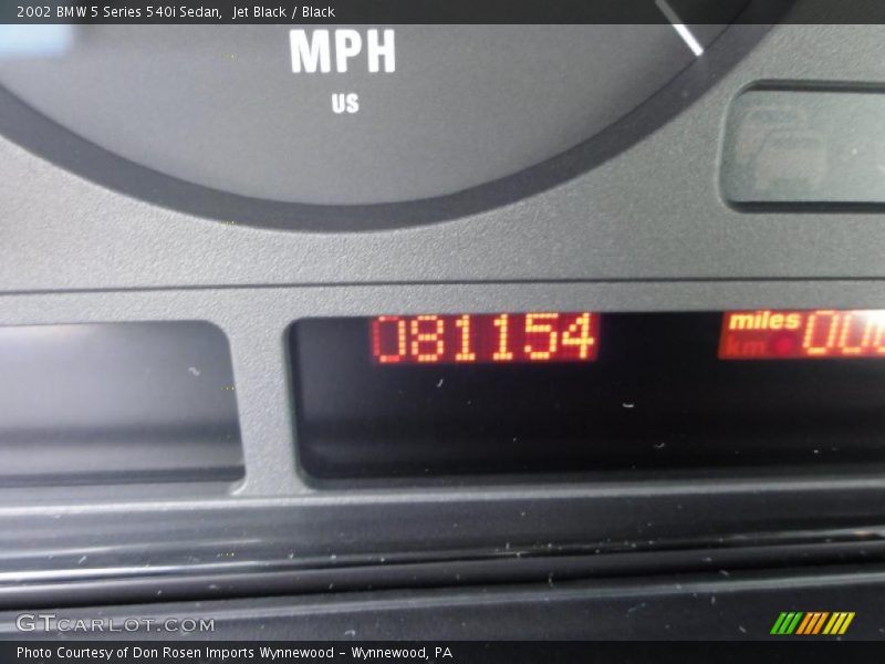Jet Black / Black 2002 BMW 5 Series 540i Sedan
