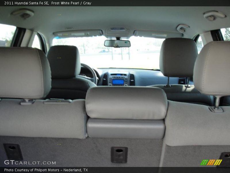 Frost White Pearl / Gray 2011 Hyundai Santa Fe SE