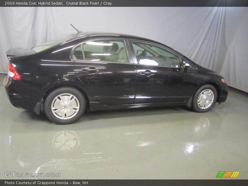 Crystal Black Pearl / Gray 2009 Honda Civic Hybrid Sedan