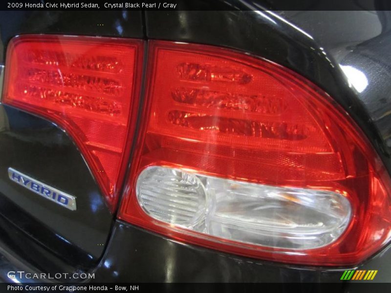 Crystal Black Pearl / Gray 2009 Honda Civic Hybrid Sedan