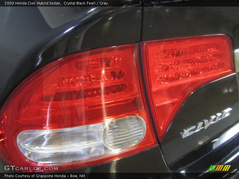 Crystal Black Pearl / Gray 2009 Honda Civic Hybrid Sedan