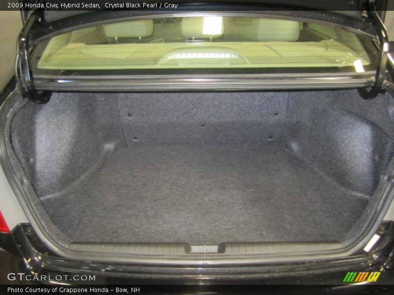 Crystal Black Pearl / Gray 2009 Honda Civic Hybrid Sedan