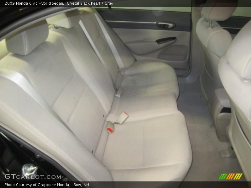 Crystal Black Pearl / Gray 2009 Honda Civic Hybrid Sedan