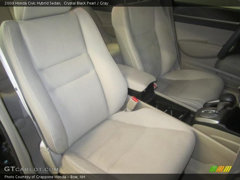 Crystal Black Pearl / Gray 2009 Honda Civic Hybrid Sedan