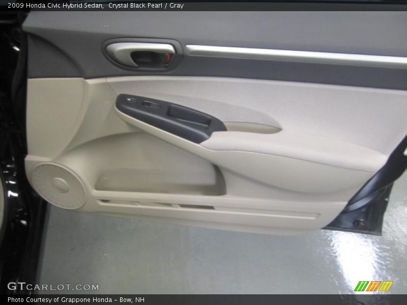 Crystal Black Pearl / Gray 2009 Honda Civic Hybrid Sedan
