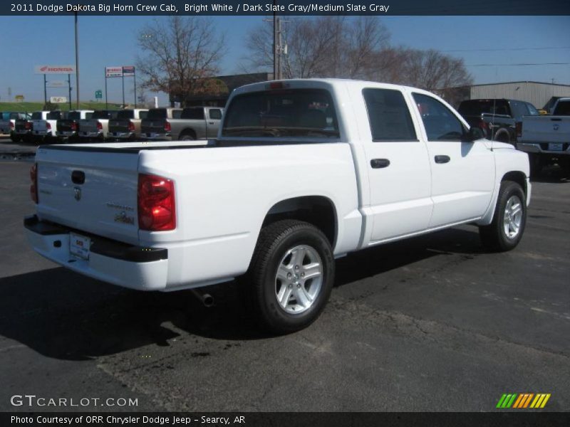 Bright White / Dark Slate Gray/Medium Slate Gray 2011 Dodge Dakota Big Horn Crew Cab